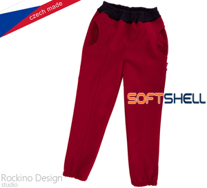 Dětské softshellové kalhoty ROCKINO vel. 98,104 vzor 8840 - vínové