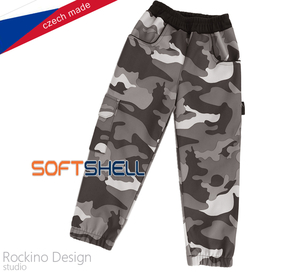 Dětské softshellové kalhoty ROCKINO vel. 134,140,146 vzor 8701 - šedé