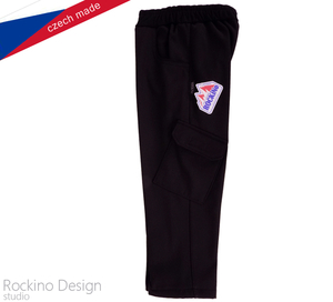 Dětské softshellové kalhoty ROCKINO vel. 128,134,140,146 vzor 8845 - černé