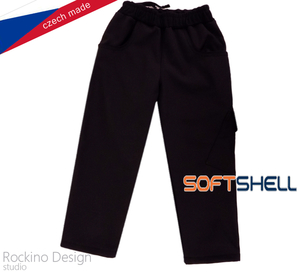 Dětské softshellové kalhoty ROCKINO vel. 98,104 vzor 8843 - černé