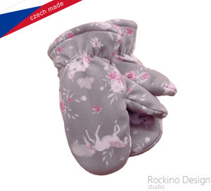 Dětské rukavičky (2-3 roky) ROCKINO vzor 6351 vel. 2 šedé