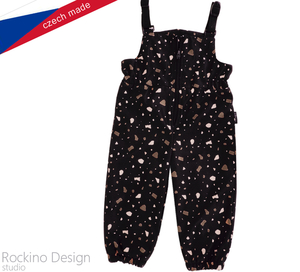 Detské zateplené nohavice ROCKINO s trakmi veľ. 98,104,110 vzor 8798 - čierne