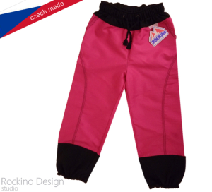 Dětské šusťákové kalhoty ROCKINO vel. 92,98,104,116,122,128 vzor 8130 - růžové tmavší