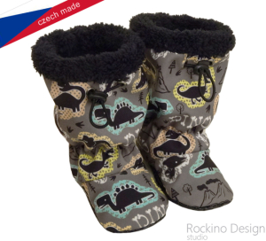 Softshellové capáčky s protiskluzem ROCKINO Premium Antislip vzor 6442  vel. 2,3- dino