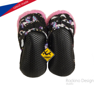 Softshellové capáčky s protiskluzem ROCKINO Premium Antislip vzor 6456 vel. 2,3 - jednorožci