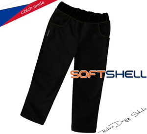 Dětské softshellové kalhoty ROCKINO vel. 128,134,140,146 vzor 8476 - černé