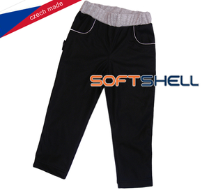 Softshellové nohavice ROCKINO - Hustey veľ. 128,134,140 vzor 8476 - čiernosivé