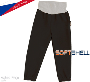 Softshellové nohavice ROCKINO tenké veľ. 92,98,104 vzor 8905 - čierne