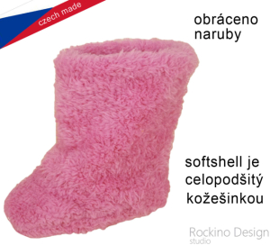 Softshellové capáčky s protiskluzem ROCKINO vzor 6451 - květy