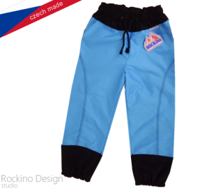 Dětské šusťákové kalhoty ROCKINO vel. 86,92,98,104 vzor 8130 - tyrkysové