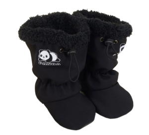 Softshellové capáčky s protiskluzem ROCKINO Premium Antislip vzor 6455 vel. 2,3 - černočerné Panda