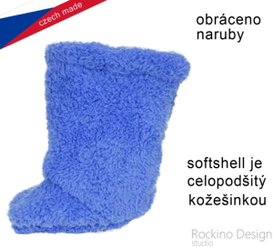 Softshellové topánočky s protišmykom ROCKINO vzor 6450 - modromodré