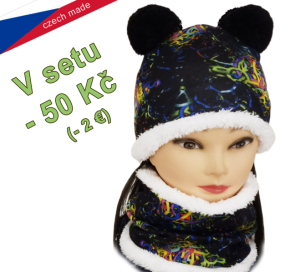 Set dětská čepice + tunel ROCKINO vel. 48,50,52,54 vzor 1385