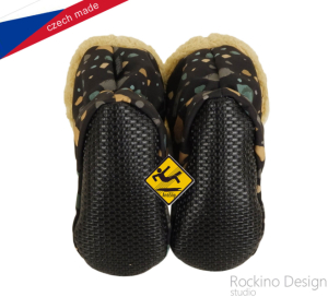 Softshellové capáčky s protiskluzem ROCKINO Premium Antislip vzor 6449  vel. 2,3 - béžové kameny N