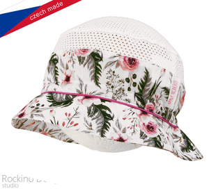 Dívčí, dámský klobouk ROCKINO vel. 48,50,52,54,56 vzor 3235 - bílý