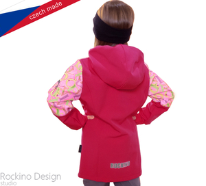 Softshellová dětská bunda Rockino vel. 134,140,146 vzor 8800 - růžová