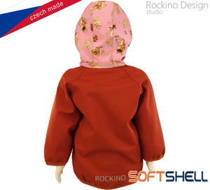Softshellová detská bunda Rockino veľ. 110,116,122 vzor 8543 - hrdzavá