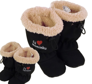 Softshellové capáčky s protiskluzem ROCKINO Premium Antislip vzor 6455 vel. 2,3 - černobéžové MT