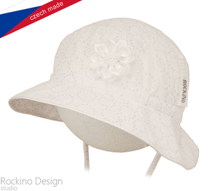 Dívčí, dámský klobouk ROCKINO vel. 48,50,52,54,56 vzor 3351 - bílý