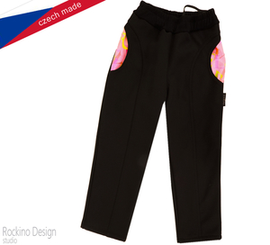 Dětské softshellové kalhoty ROCKINO vel. 110,116,122 vzor 8885 - černé (LOVE)