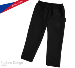 Dětské softshellové kalhoty ROCKINO vel. 128,134,140,146 vzor 8765 - černé
