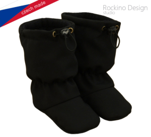 Softshellové capáčky s protiskluzem ROCKINO Antislip vzor 6452 vel. 2,3 - černé