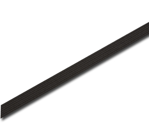 Pruženka, guma pletená plochá 10 mm - černá