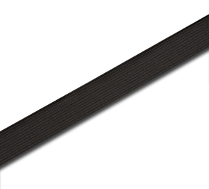 Pruženka, guma pletená plochá 25 mm - černá