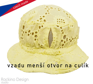 Dievčenský klobúk ROCKINO veľ. 46,48,50,52,54,56 vzor 3346 - žltý