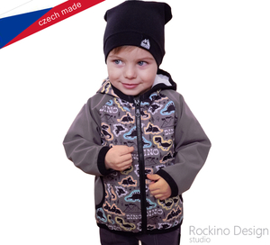 Softshellová dětská bunda Rockino vel. 110,116,122 vzor 8874 - šedá