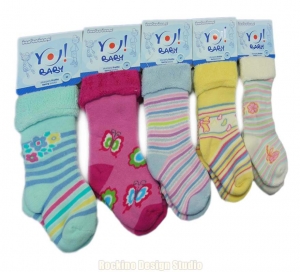 Dětské ponožky 5 SCORPIO froté dívčí vel.12-24 měsíců 4 PÁRY