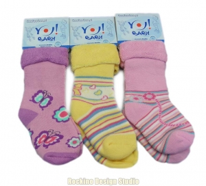 Dětské ponožky 7 SCORPIO froté dívčí vel.2-3 roky 4 PÁRY