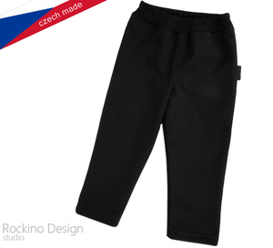 Softshellové kalhoty ROCKINO - Hustey vel. 110,116,122 vzor 8394 - černé