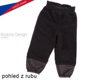 Detské softshellové zateplené nohavice ROCKINO veľ. 110 vzor 8468 - čierne