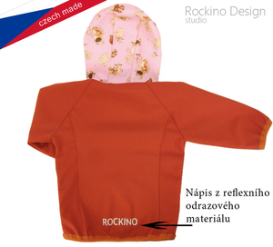 Softshellová dětská bunda Rockino vel. 110,116,122 vzor 8543 - rezavá