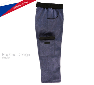 Dětské softshellové kalhoty ROCKINO vel. 134,140,146 vzor 8621 - modrý melanž