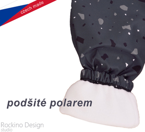 Dětské softshellové oteplovačky ROCKINO s laclem vel. 98,104,110 vzor 8798 - šedé kameny