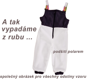 Dětské softshellové oteplovačky ROCKINO s laclem vel. 86,92 vzor 8836 - černé