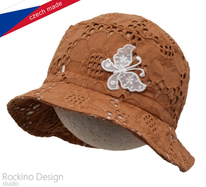 Dievčenský, dámsky klobúk ROCKINO veľ. 46,48,50,52,54,56 vzor 3346 - hnedý