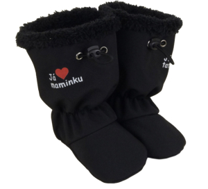 Softshellové capáčky s protiskluzem ROCKINO Premium Antislip vzor 6455 vel. 2,3 - černočerné MT