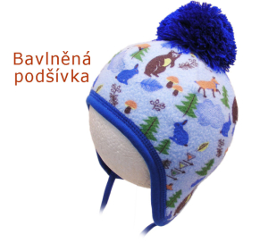 Dětská čepice ROCKINO vel. 44,46,48,50 vzor 1960 - modrá