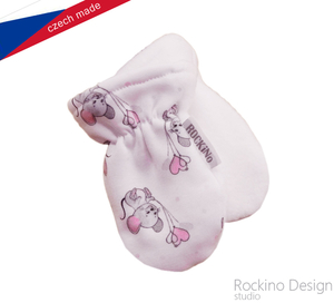 Dětské rukavičky (0-12 měsíců) ROCKINO vzor 6363 vel.0 bílé