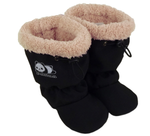 Softshellové capáčky s protiskluzem ROCKINO Premium Antislip vzor 6455 vel. 2,3 - černobéžové Panda