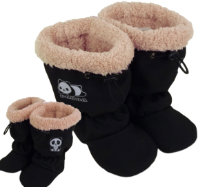 Softshellové capáčky s protiskluzem ROCKINO Premium Antislip vzor 6455 vel. 2,3 - černobéžové Panda