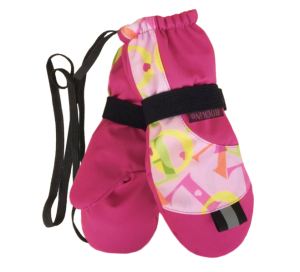 Softshellové rukavice ROCKINO vel. 3 vzor 6441 růžové písmena
