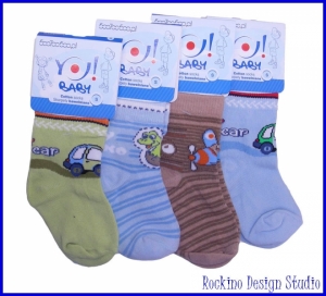 02 Chlapecké ponožky SCORPIO S  6-12 měsíců 1 PÁR