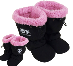 Softshellové capáčky s protiskluzem ROCKINO Premium Antislip vzor 6455 vel. 2,3 - černorůžové Panda