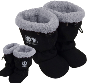 Detské softshellové topánočky ROCKINO vzor 6325 - čiernosivé Panda