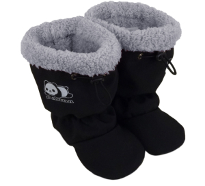 Detské softshellové topánočky ROCKINO vzor 6325 - čiernosivé Panda