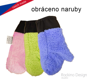 Softshellové rukavice ROCKINO vel. 1,2 vzor 6440 černofialové